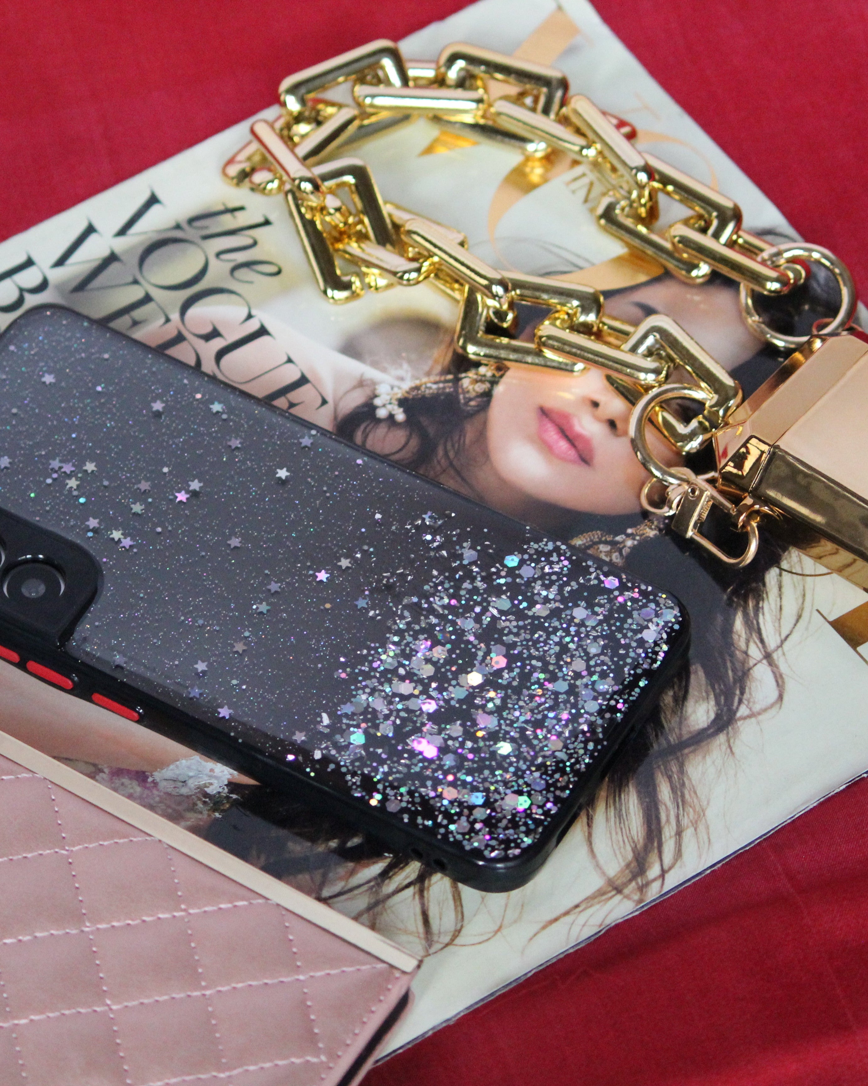 Glitter Stars Transparent Cover iPhone cover – JustAndBest India