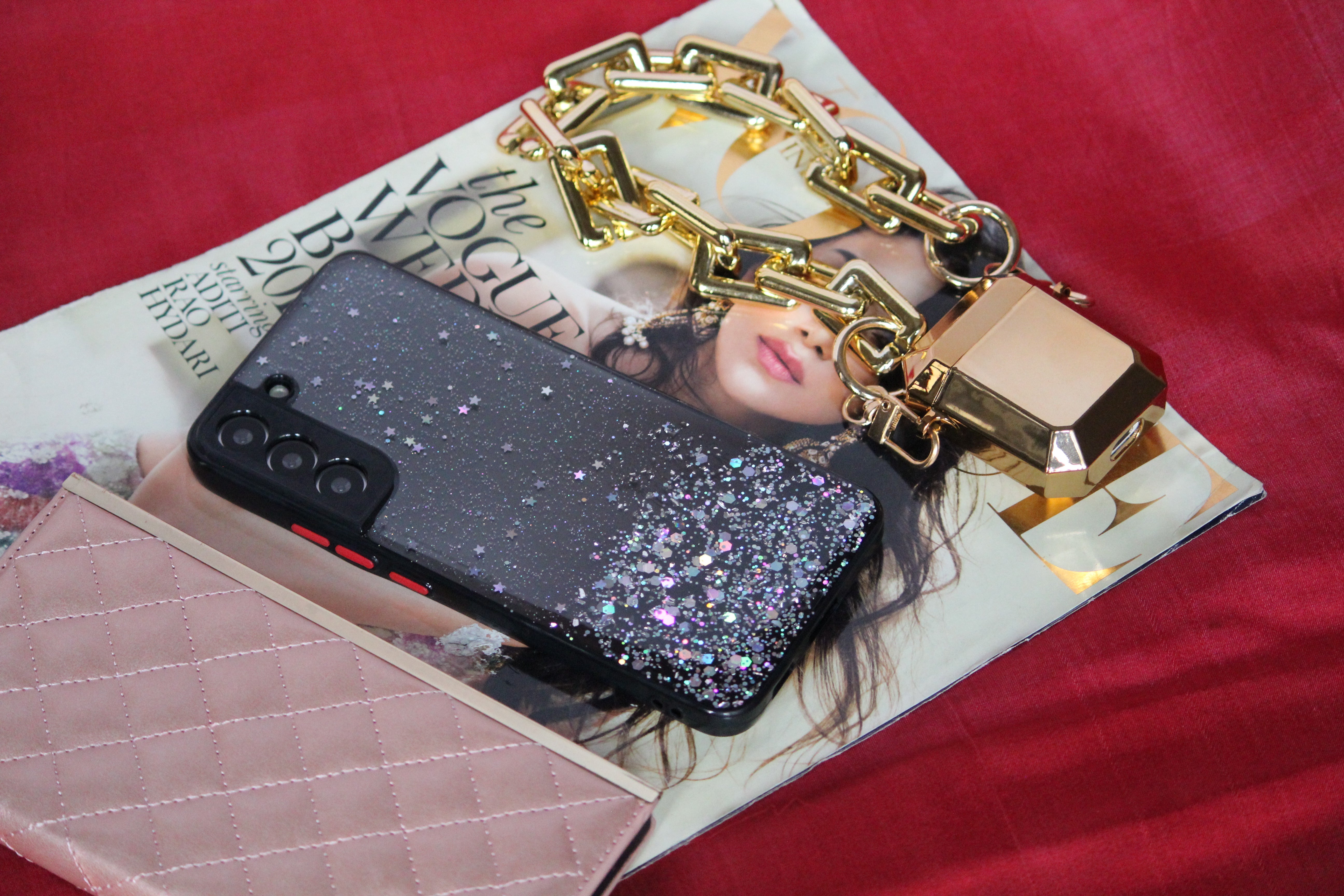 Glitter Stars Transparent Cover iPhone cover – JustAndBest India
