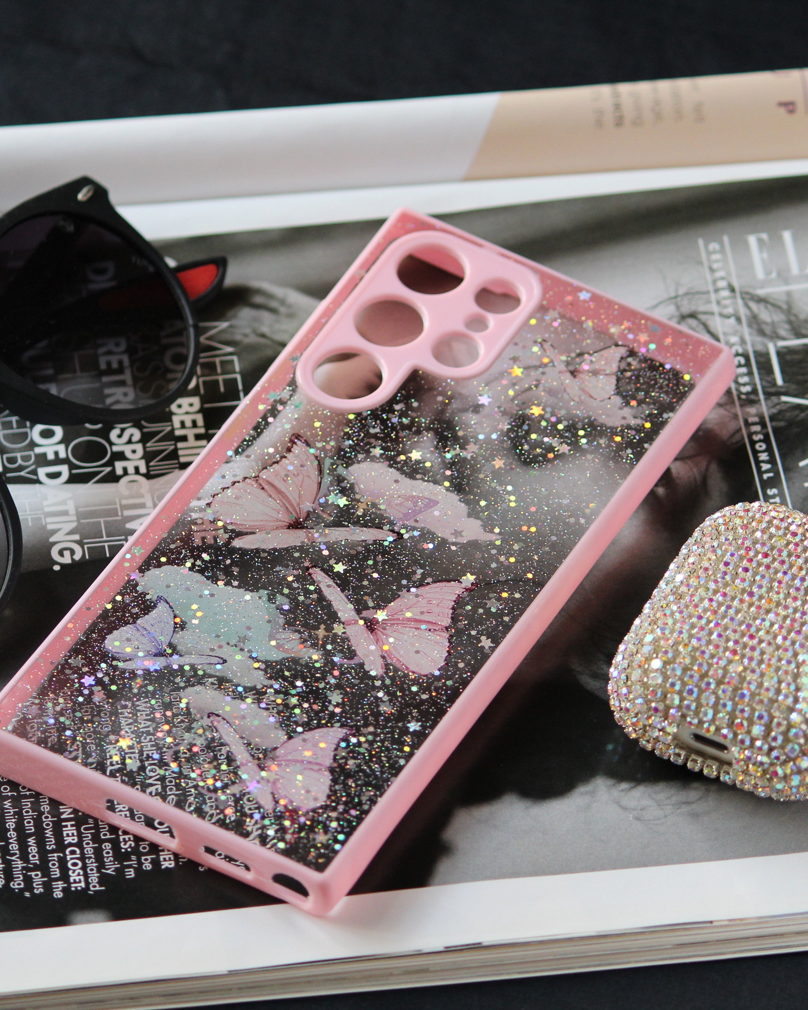 Transparent glitter Covers for girls