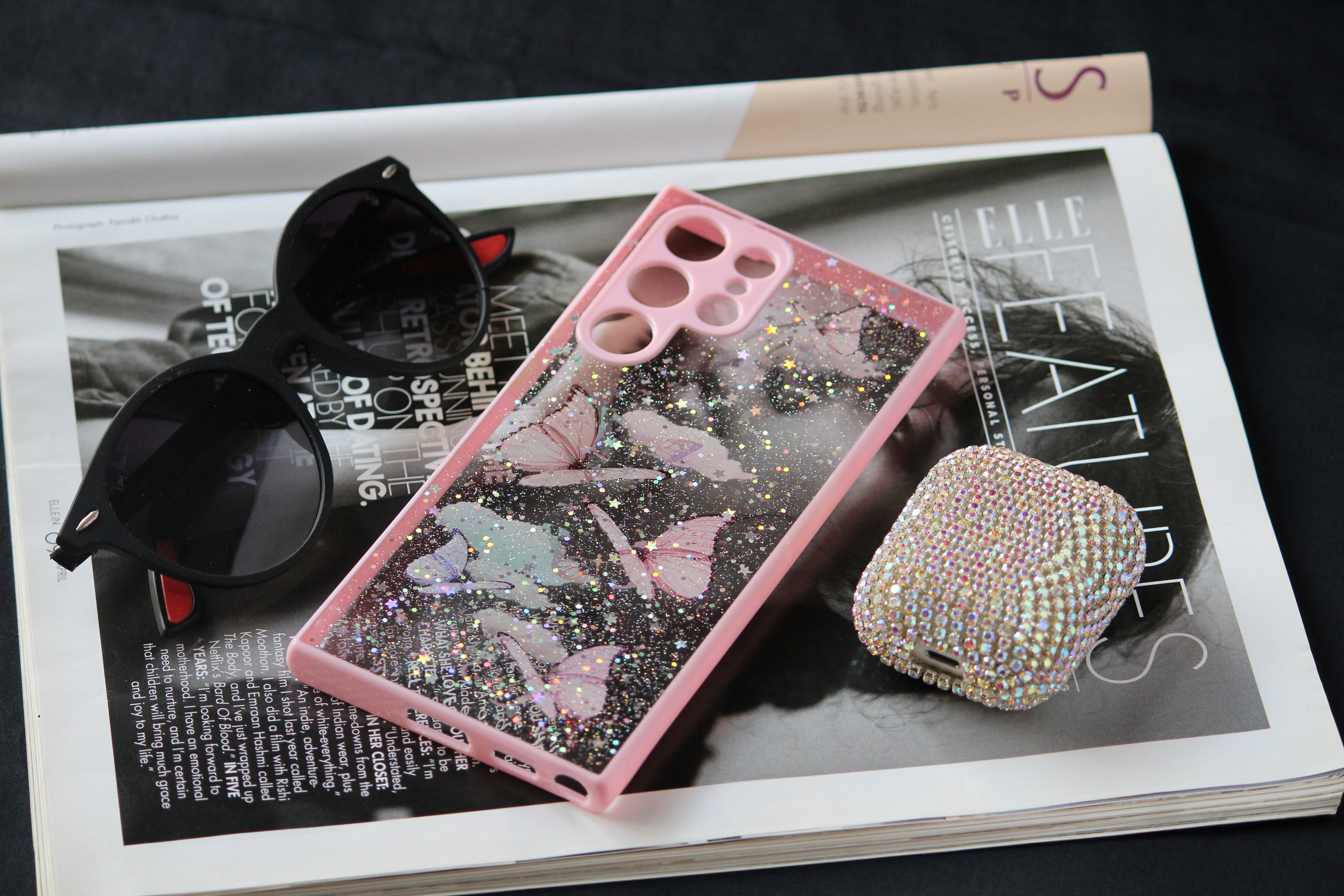 Butterfly Glitter Transparent Cover iPhone cover – JustAndBest India