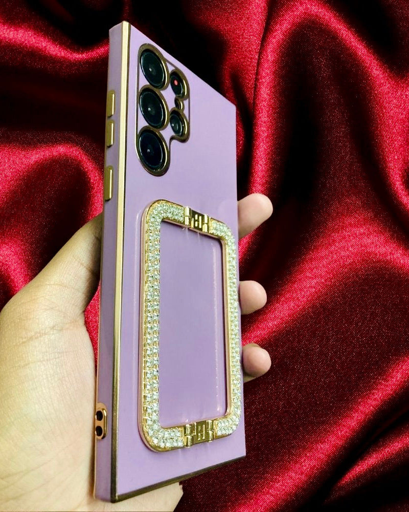 Diamond Rhinestones Gold Buckle Holder Cover – phone accessory by JustAndBest India