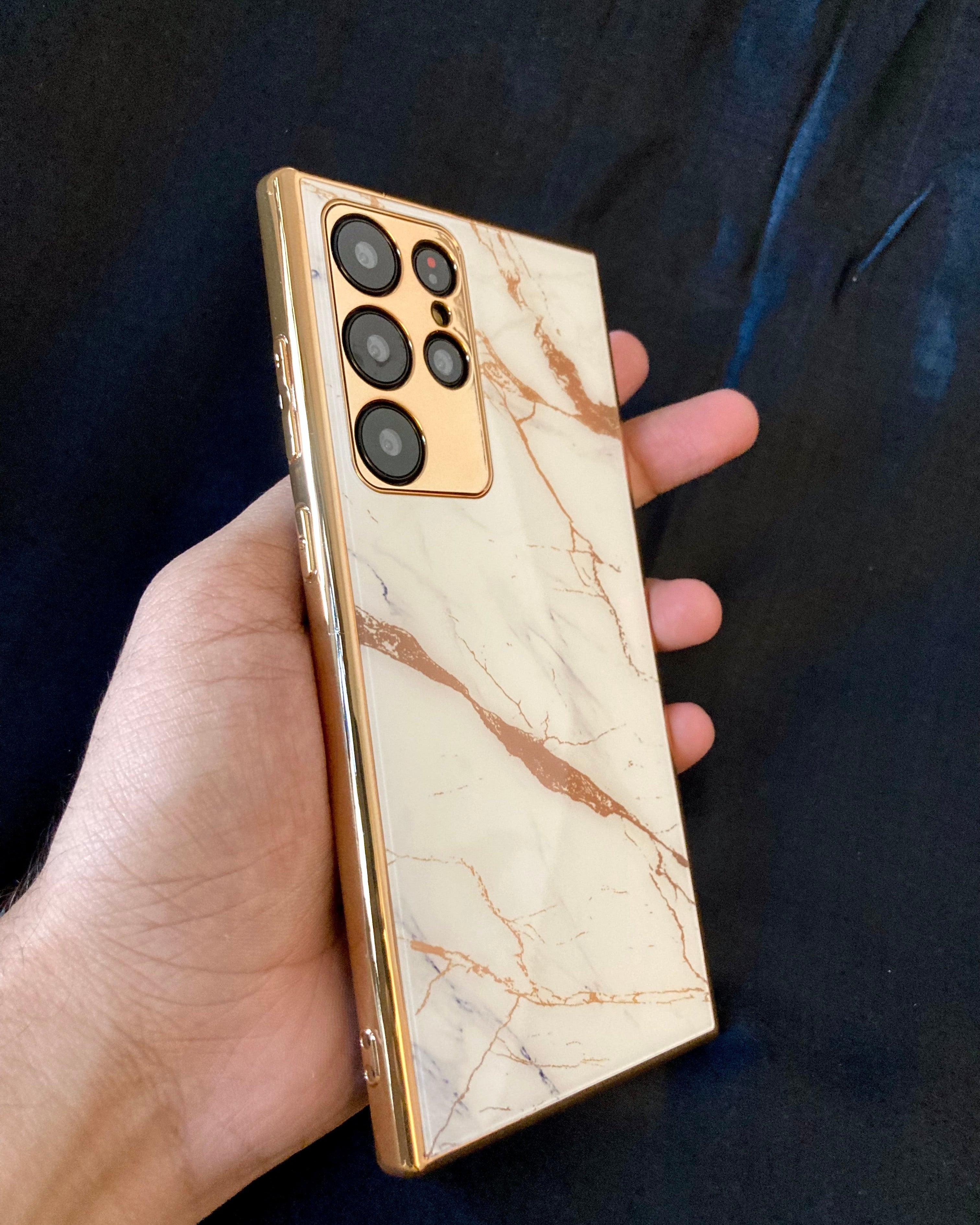 Gold Electroplated Marble Pattern Luxury Cover iPhone cover – JustAndBest India