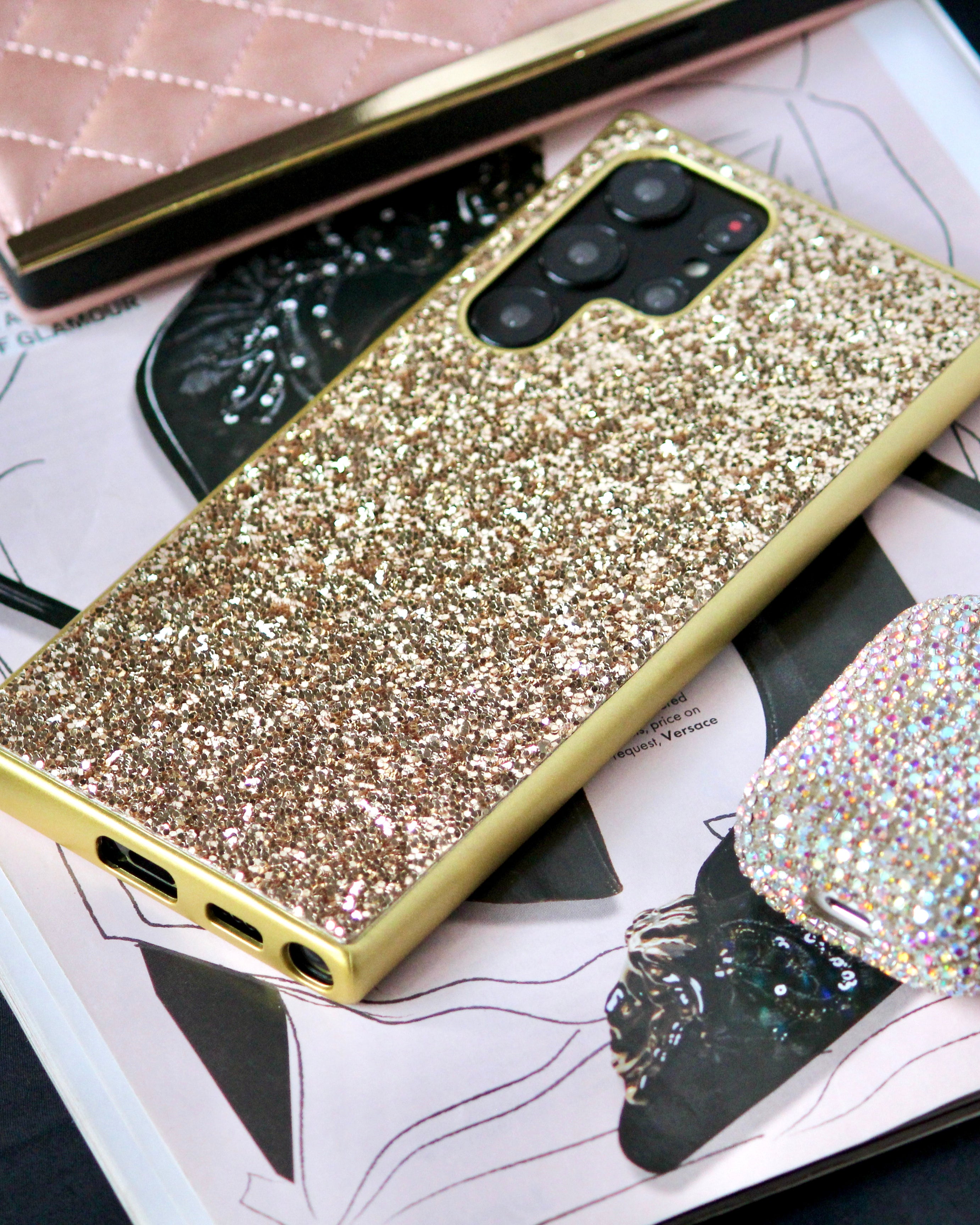 Gold Glitter Bling Sequin Cover