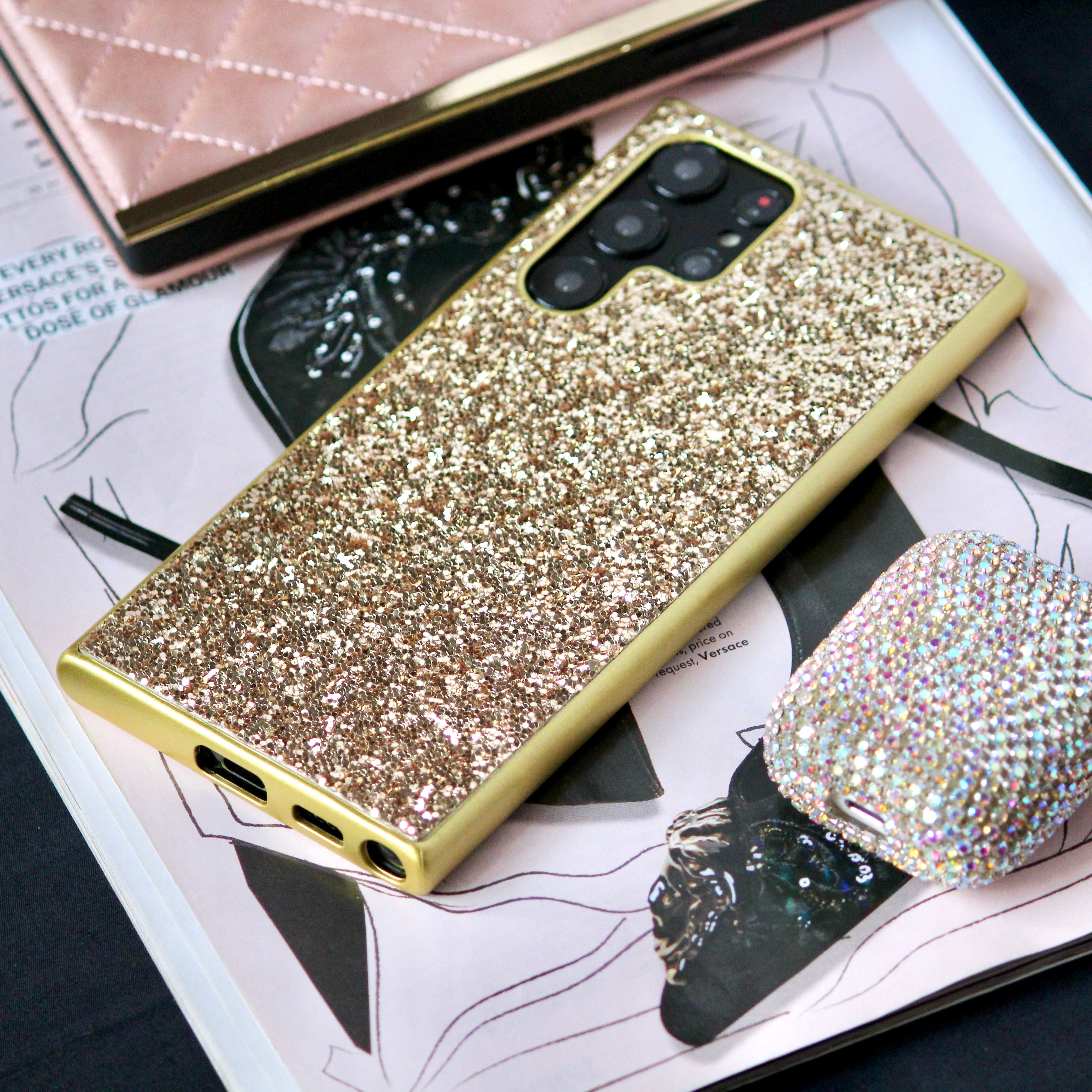 Gold Glitter Bling Sequin Cover