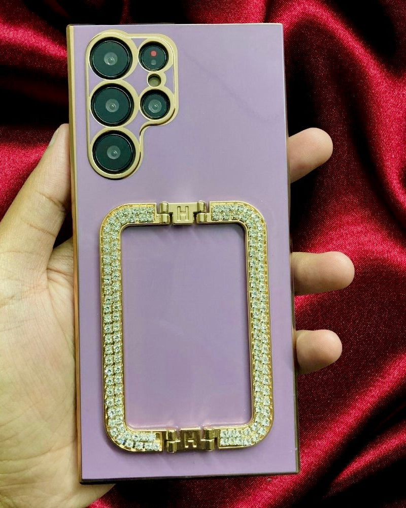 Diamond Rhinestones Gold Buckle Holder Cover – phone accessory by JustAndBest India