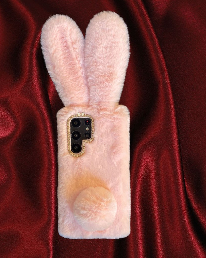 Cute Bunny Rabbit Fur Plush Case iPhone cover – JustAndBest India