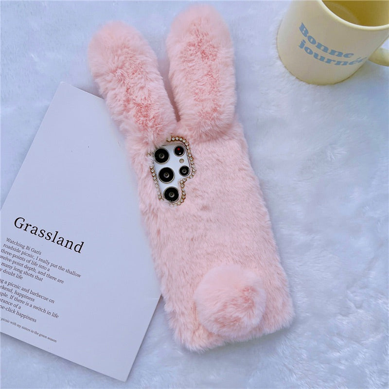 Bunny Rabbit Fur Plush Case iPhone cover – JustAndBest India
