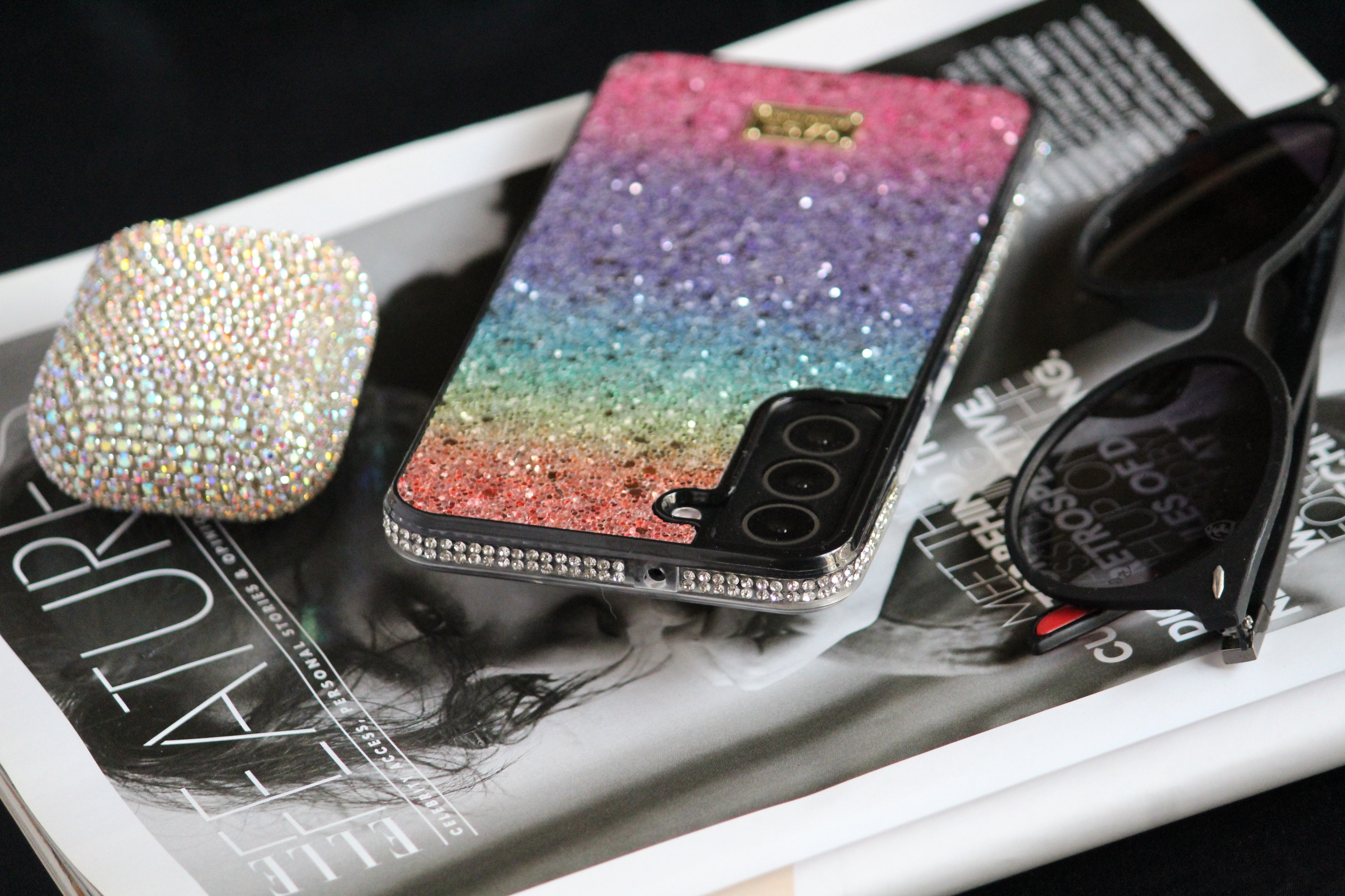 Rainbow Glitter Bling Diamonds Luxury Cover iPhone cover – JustAndBest India