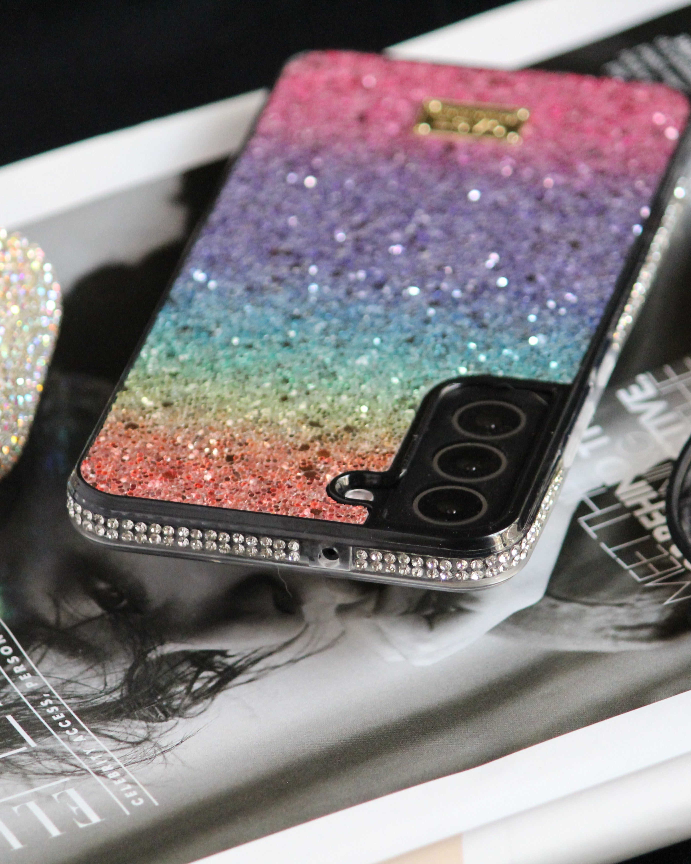 S22 ultra glitter rainbow cover