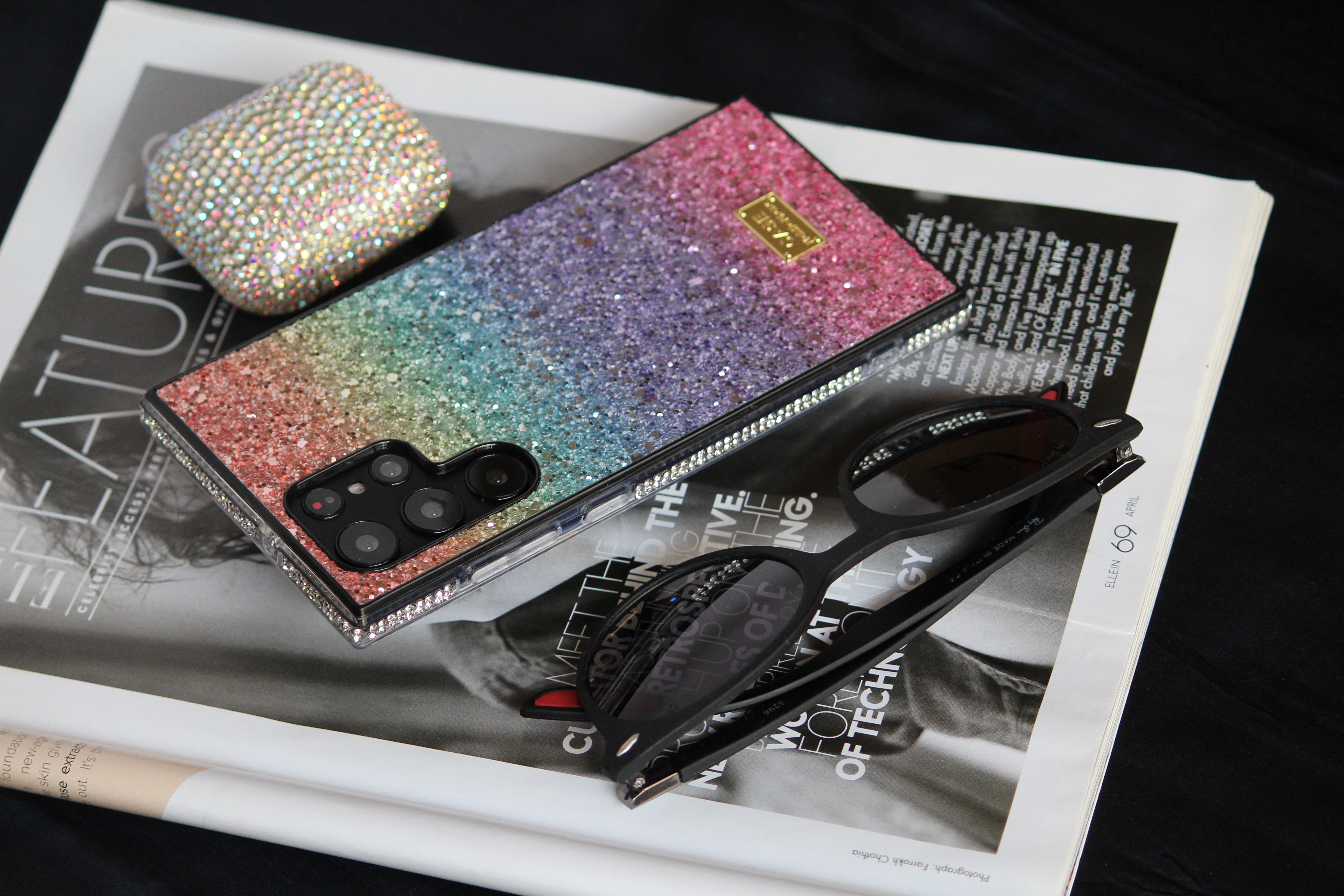 Rainbow Glitter Bling Diamonds Luxury Cover iPhone cover – JustAndBest India
