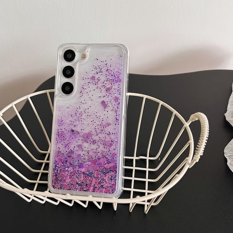 Elegant Moving Hearts Glitter Quicksand Cover iPhone cover – JustAndBest India