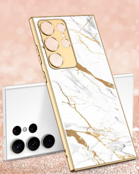 Gold Electroplated Marble Pattern Luxury Cover iPhone cover – JustAndBest India