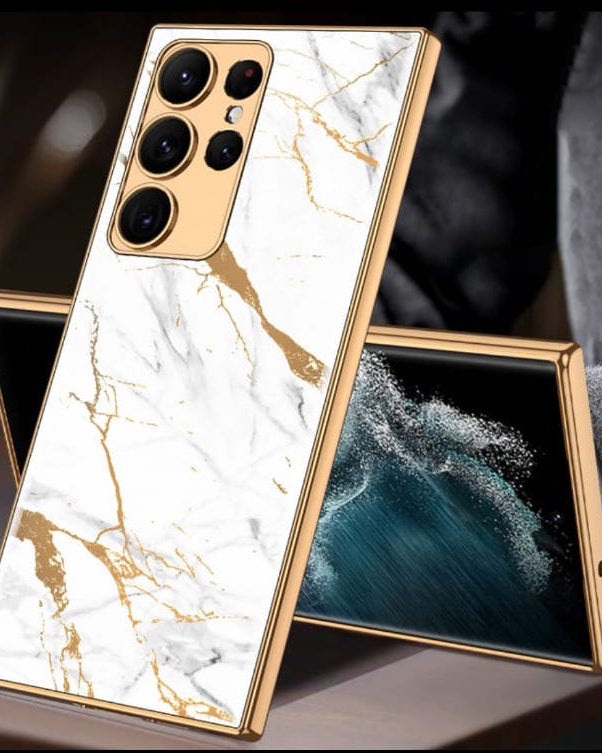 Gold Electroplated Marble Pattern Luxury Cover iPhone cover – JustAndBest India