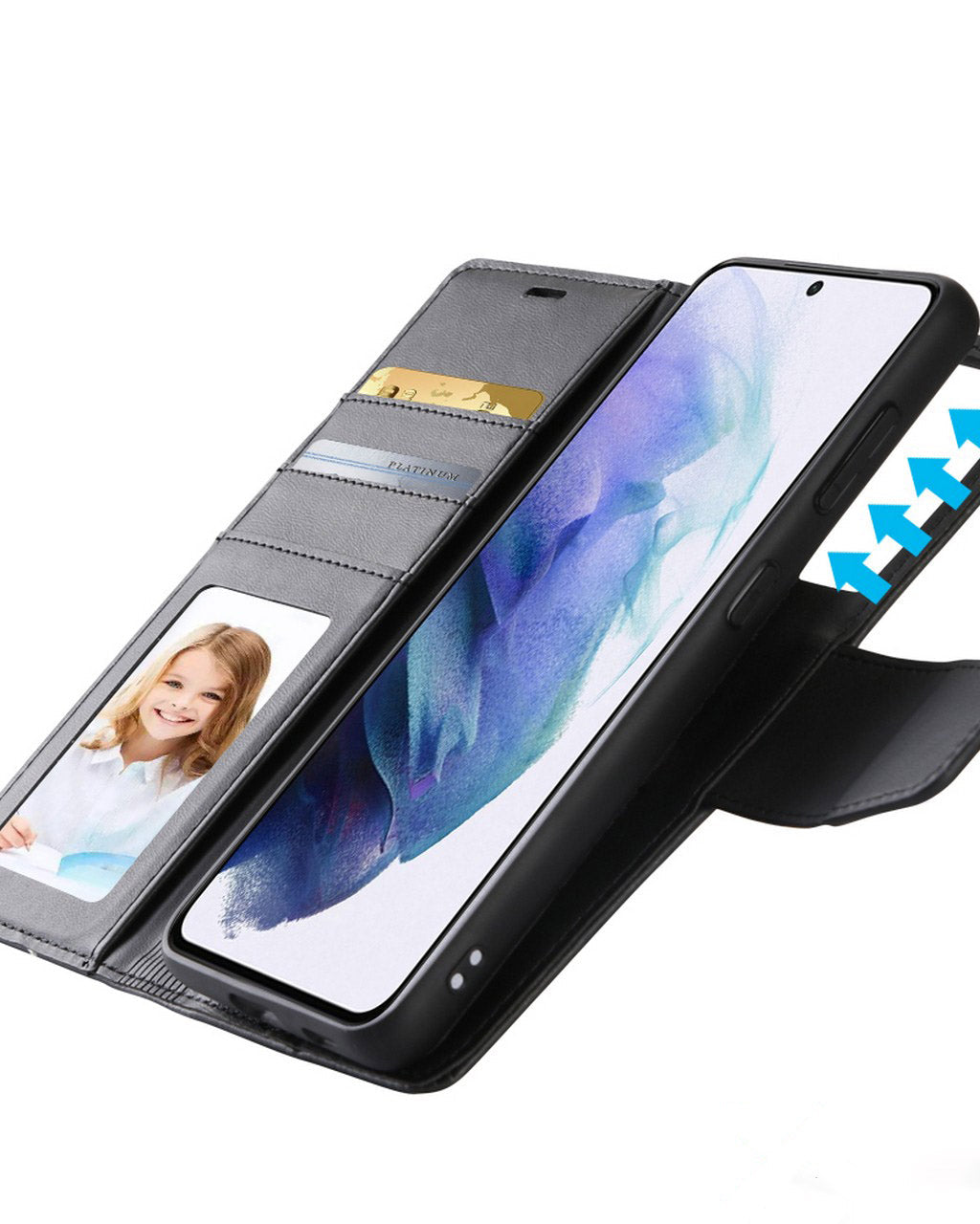 Magnetic detachable wallet case