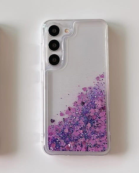 Elegant Moving Hearts Glitter Quicksand Cover iPhone cover – JustAndBest India