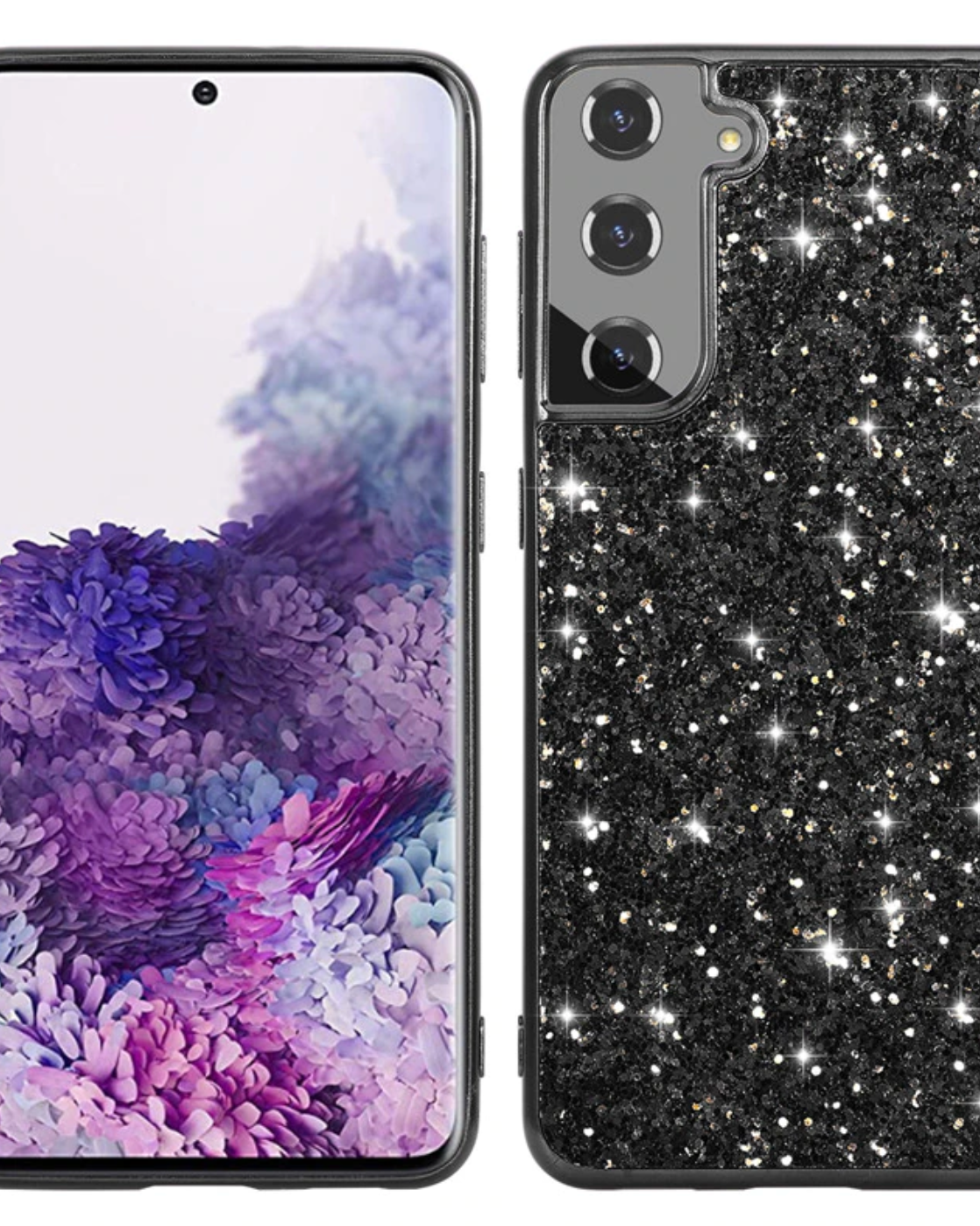 Black Glitter Case for Samsung S21 in India