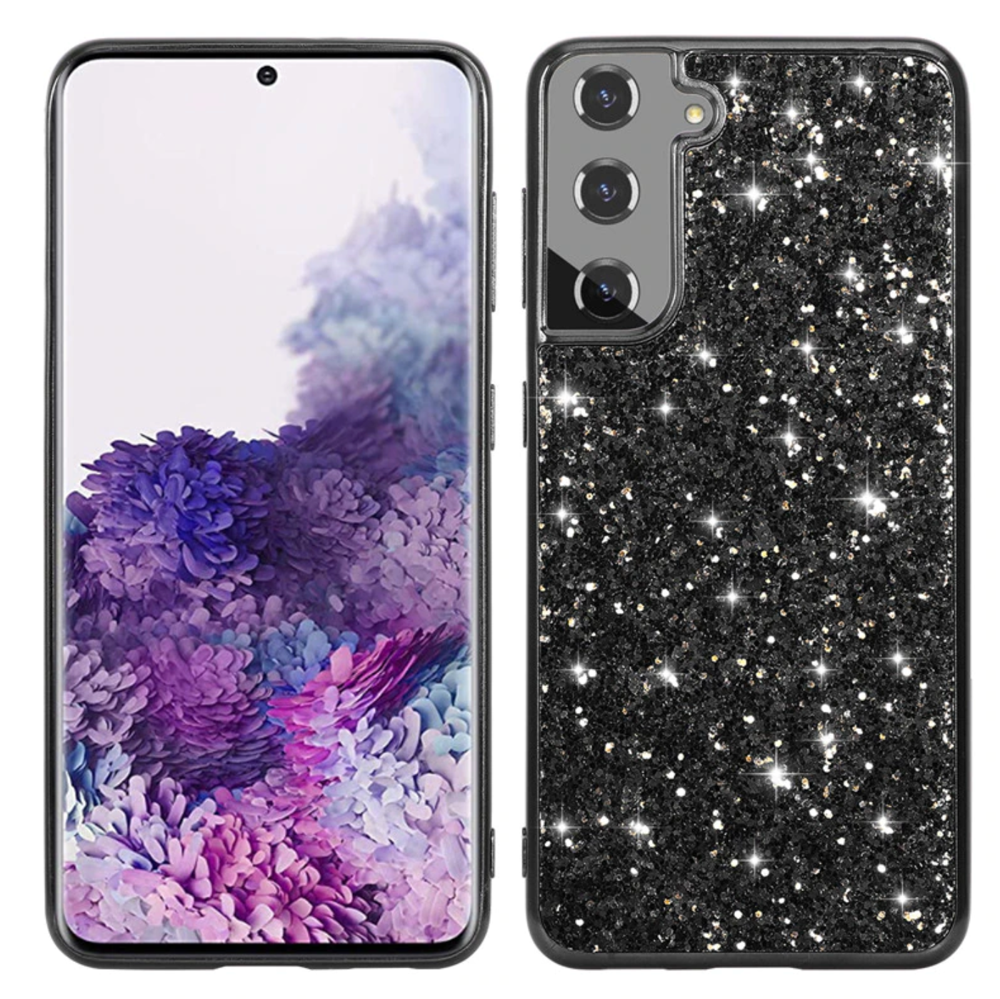 Black Glitter Case for Samsung S21 in India