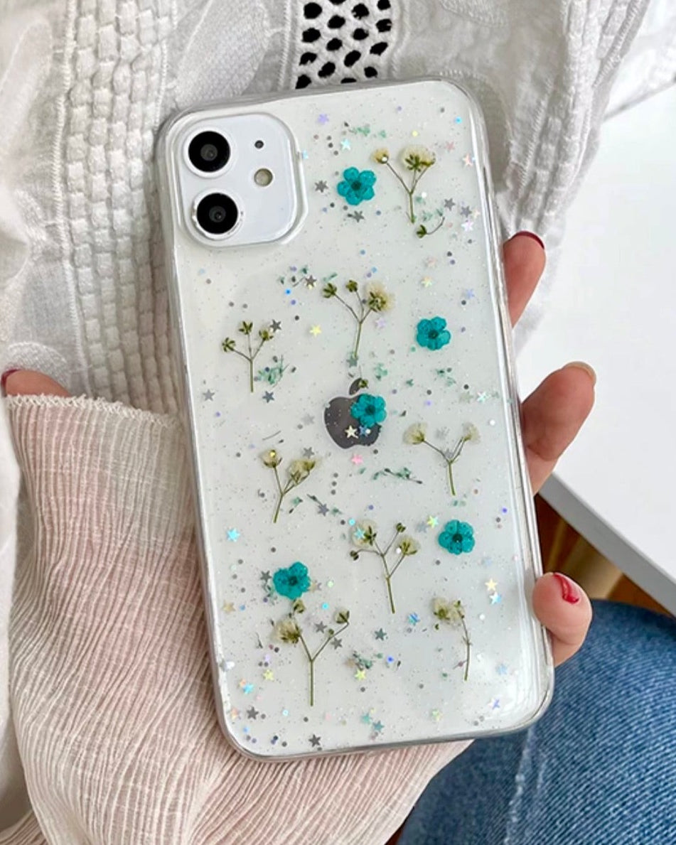 Floral Glitter Cover for iphone 12