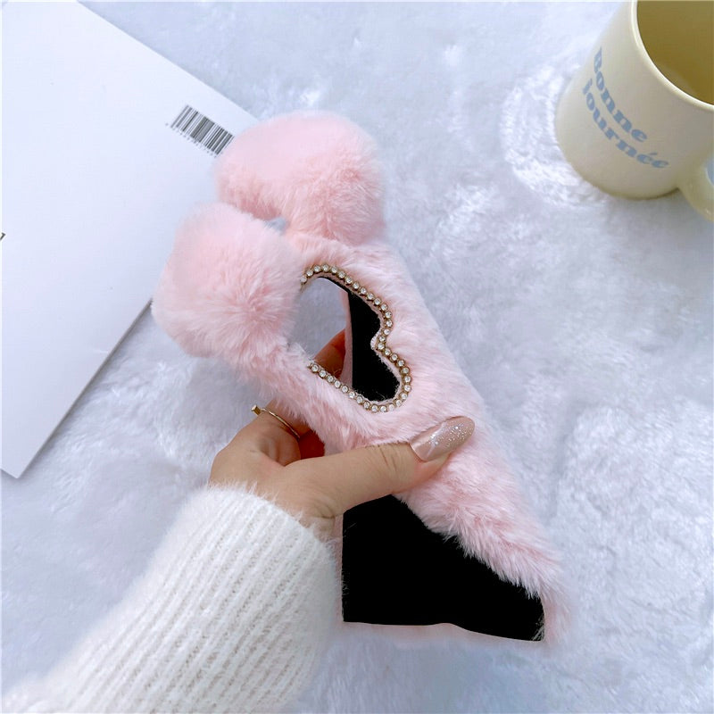 Bunny Rabbit Fur Plush Case iPhone cover – JustAndBest India