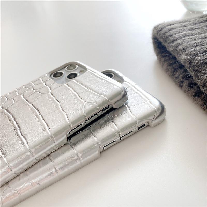 Silver Croco Leather Luxury Case iPhone cover – JustAndBest India