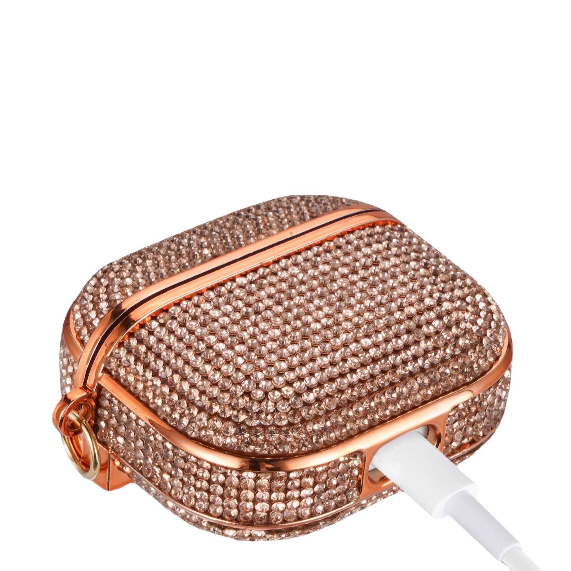 Champagne Gold Diamond Rhinestones Luxury AirPods Cover iPhone cover – JustAndBest India