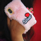 Pink Fur Luxury Case for iPhone X