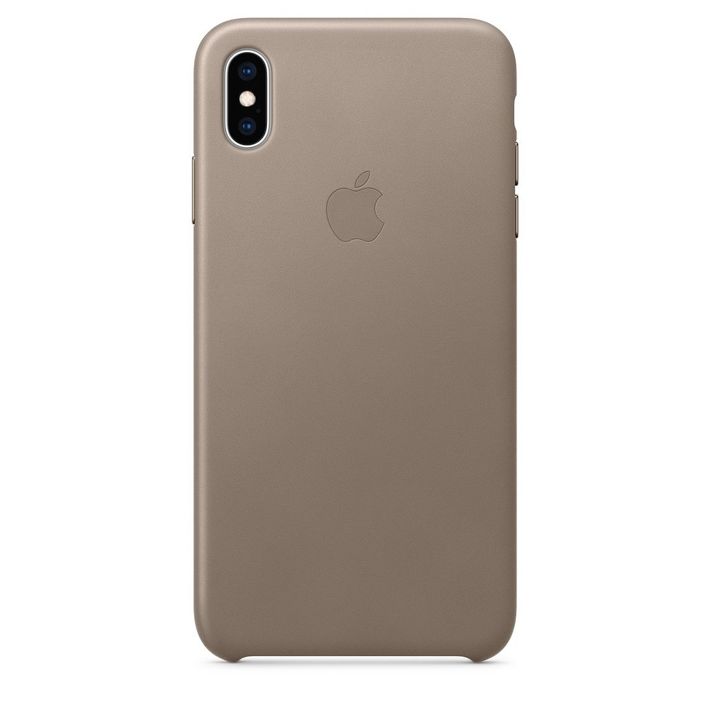 Taupe Premium Leather Cover for iPhone XS Max