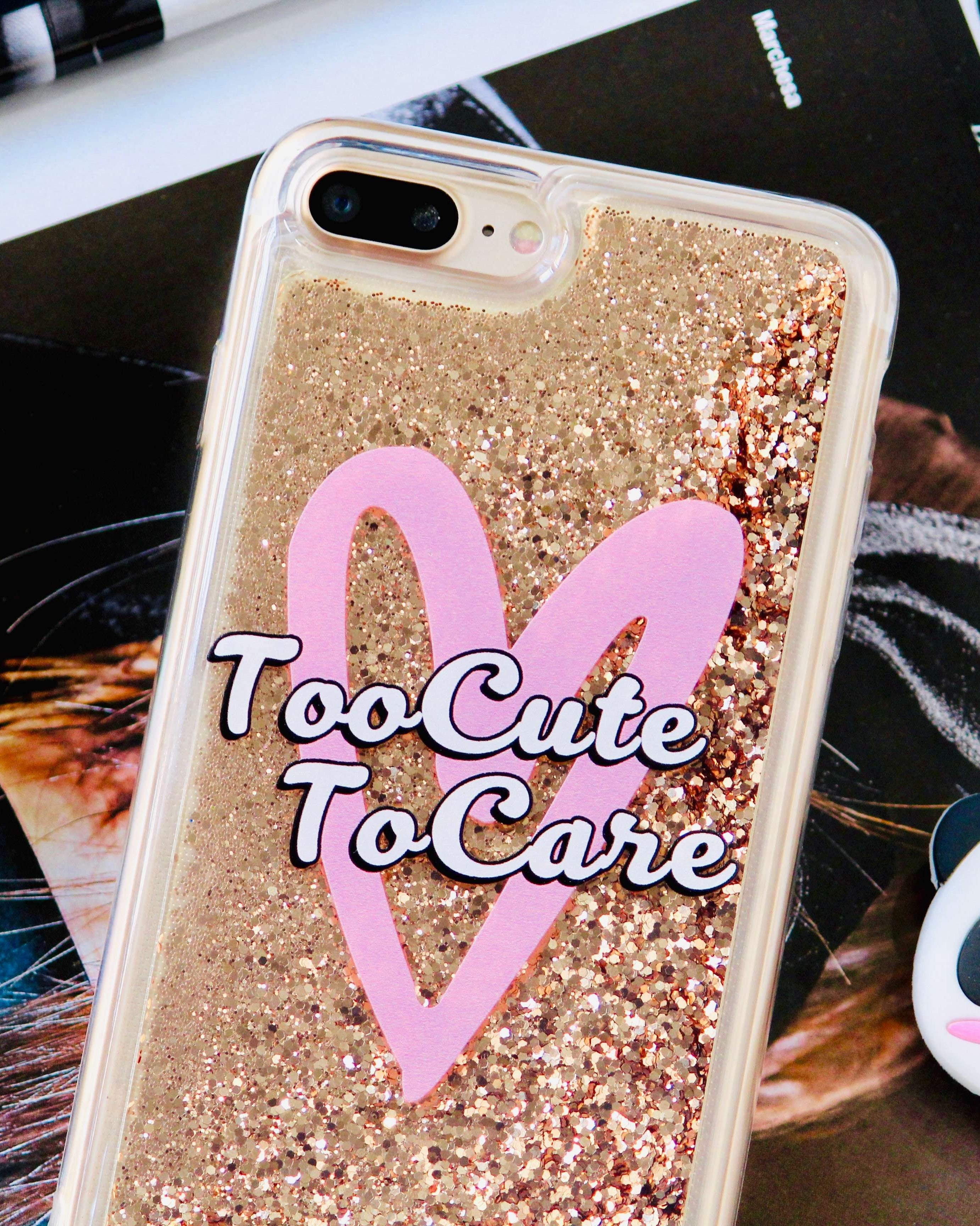 Golden glitter iphone 7 cover