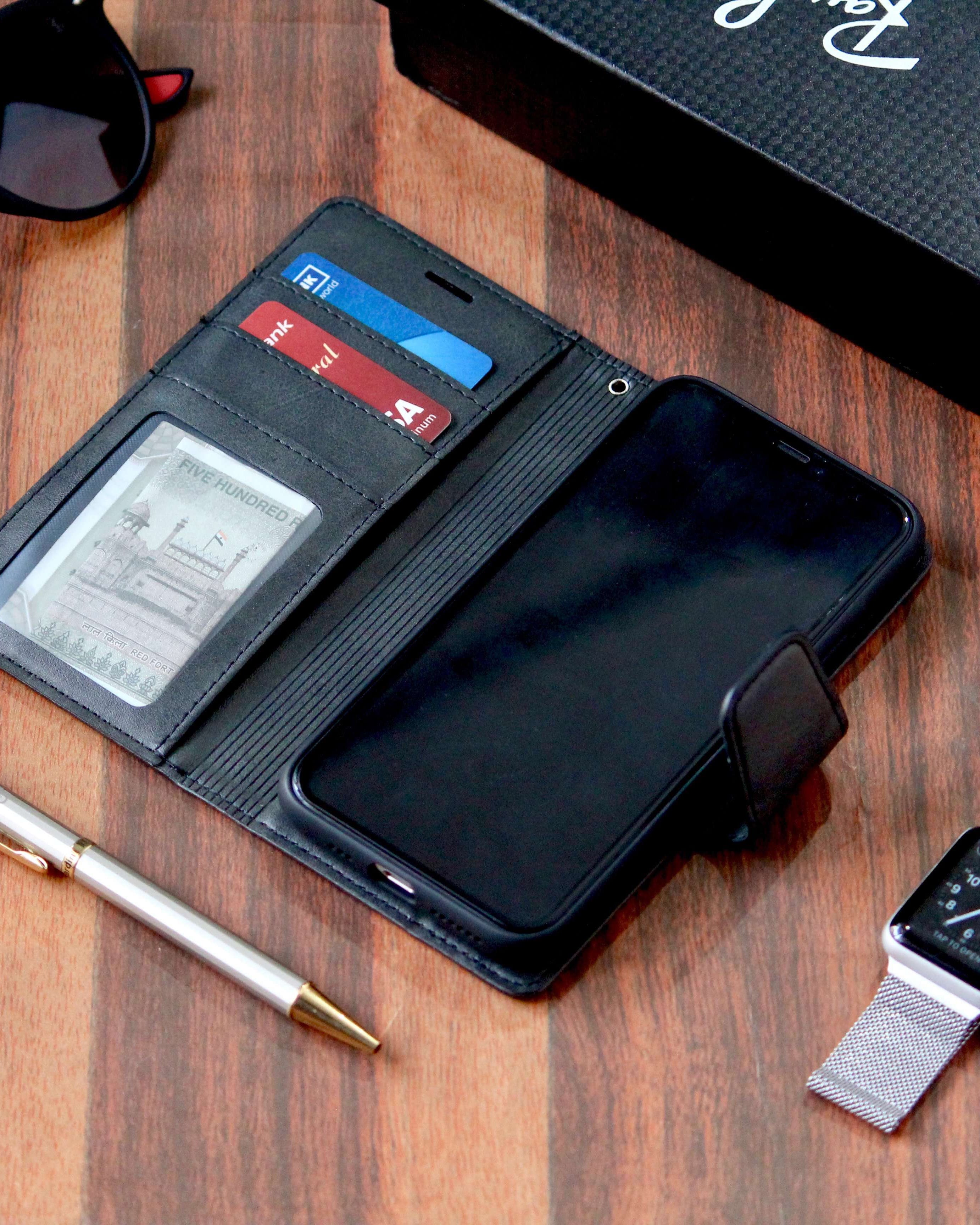 Premium Leather Flip Case iPhone XS Max Case