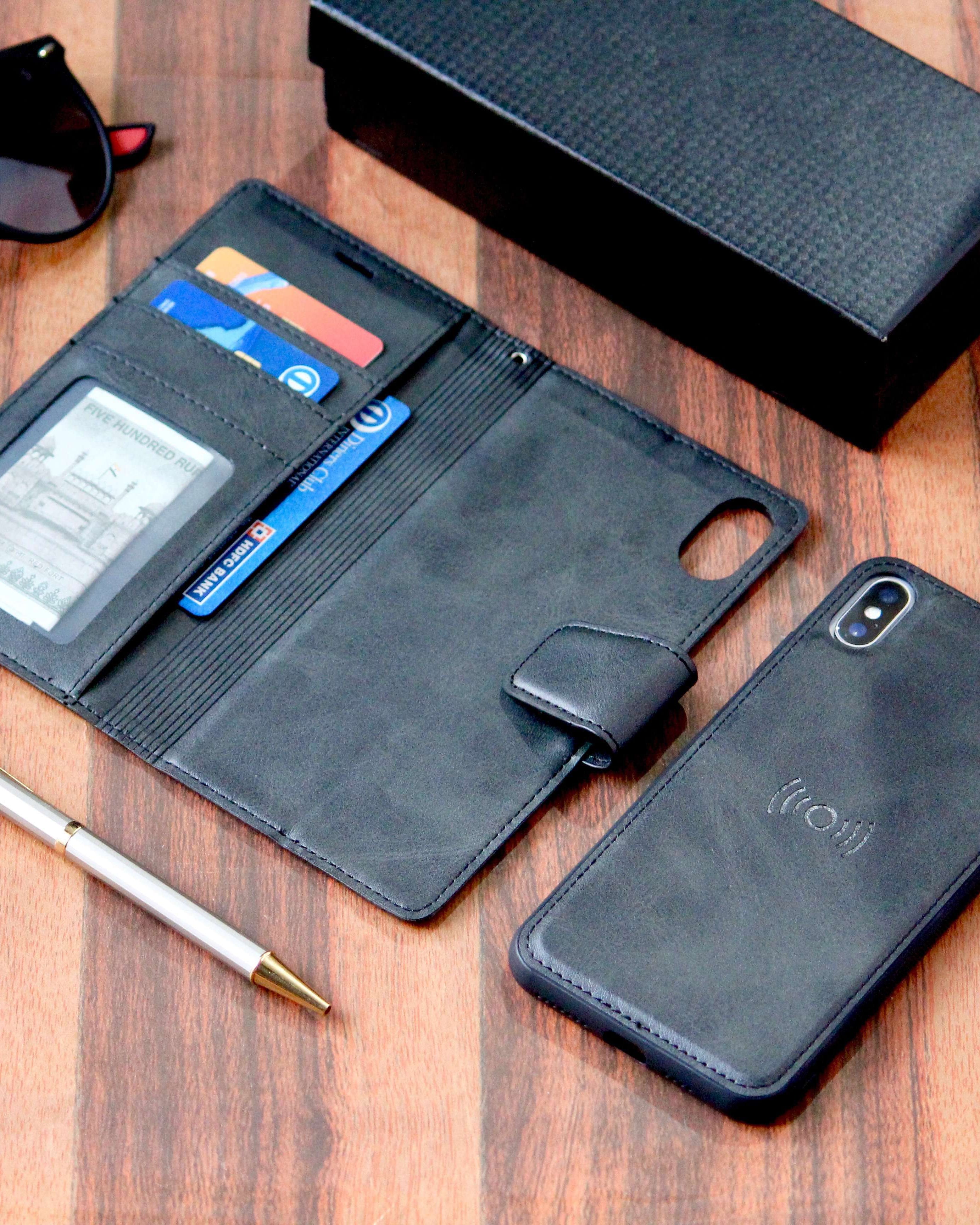 Two-In-One Wallet Style Premium Leather Luxury Flip Case iPhone XS Max Case