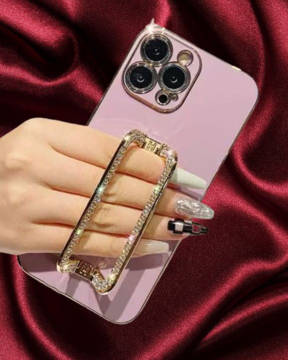 Diamond Rhinestones Gold Buckle Holder Cover