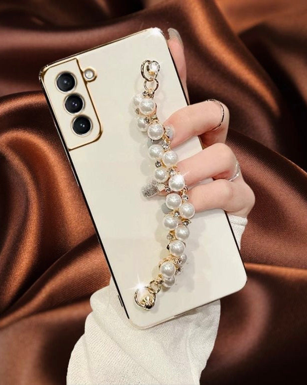 Elegant Pearl Rhinestones Bracelet Cover iPhone cover – JustAndBest India