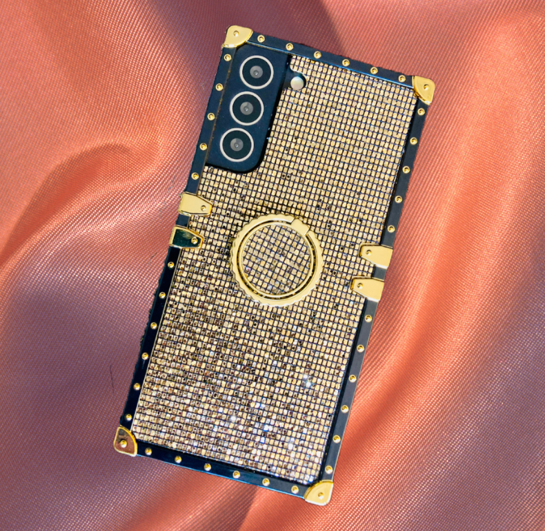 Gold Glitter Ring Holder Luxury Cover – phone accessory by JustAndBest India