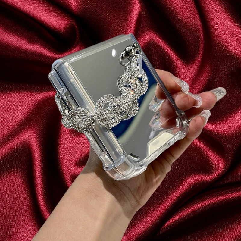 Bling Diamond Rhinestones Luxury Bracelet Cover for Samsung Z Flip 4