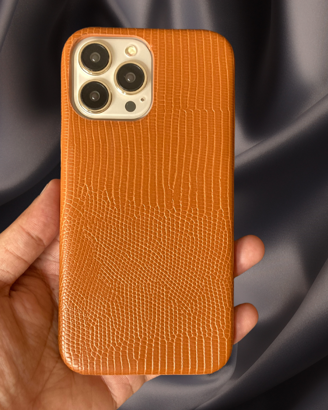 Brown Alligator Pattern Leather Luxury Case