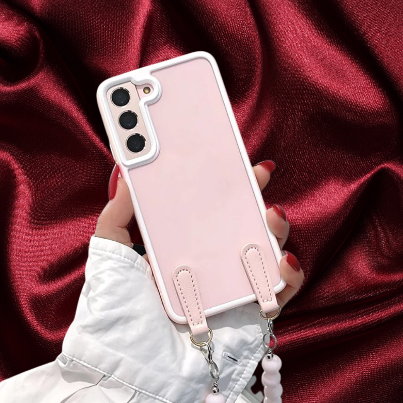 Pink Pearls Bracelet Lanyard Cover – phone accessory by JustAndBest India