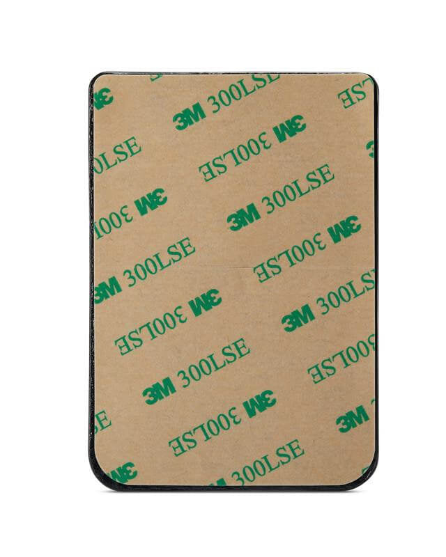 Black Dual Card Holder Leather Phone Wallet Strong 3M Sticker