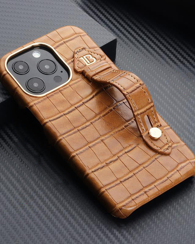 Brown Crocodile Pattern Leather Covers