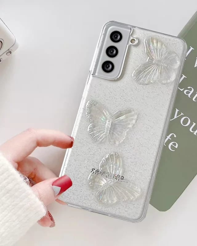 Cute 3D Butterflies Transparent Cover iPhone cover – JustAndBest India