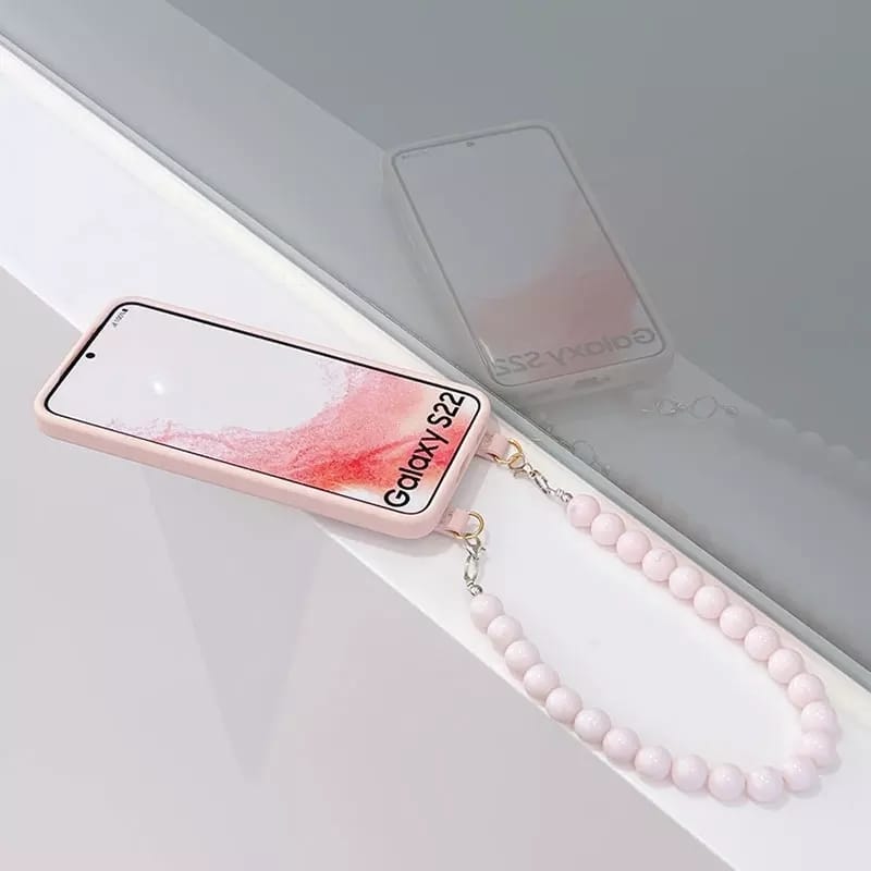 Pink Pearls Bracelet Lanyard Cover – phone accessory by JustAndBest India