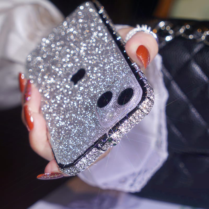 Bling Glitter Diamond Rhinestones Luxury Bumper Cover iPhone cover – JustAndBest India