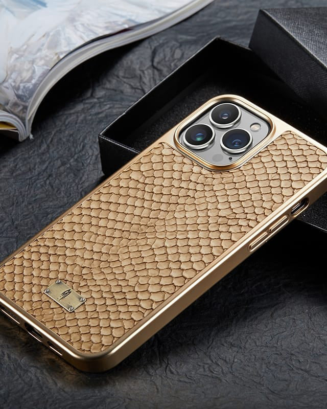 Royal Python Leather iphone 14 Case