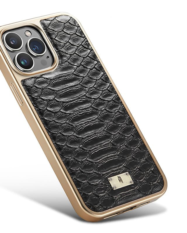Jet Black Gold Plated iphone 14 Case