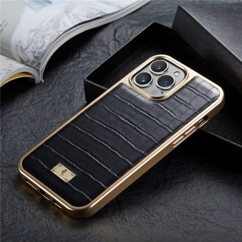luxury leather iphone 14 pro max case