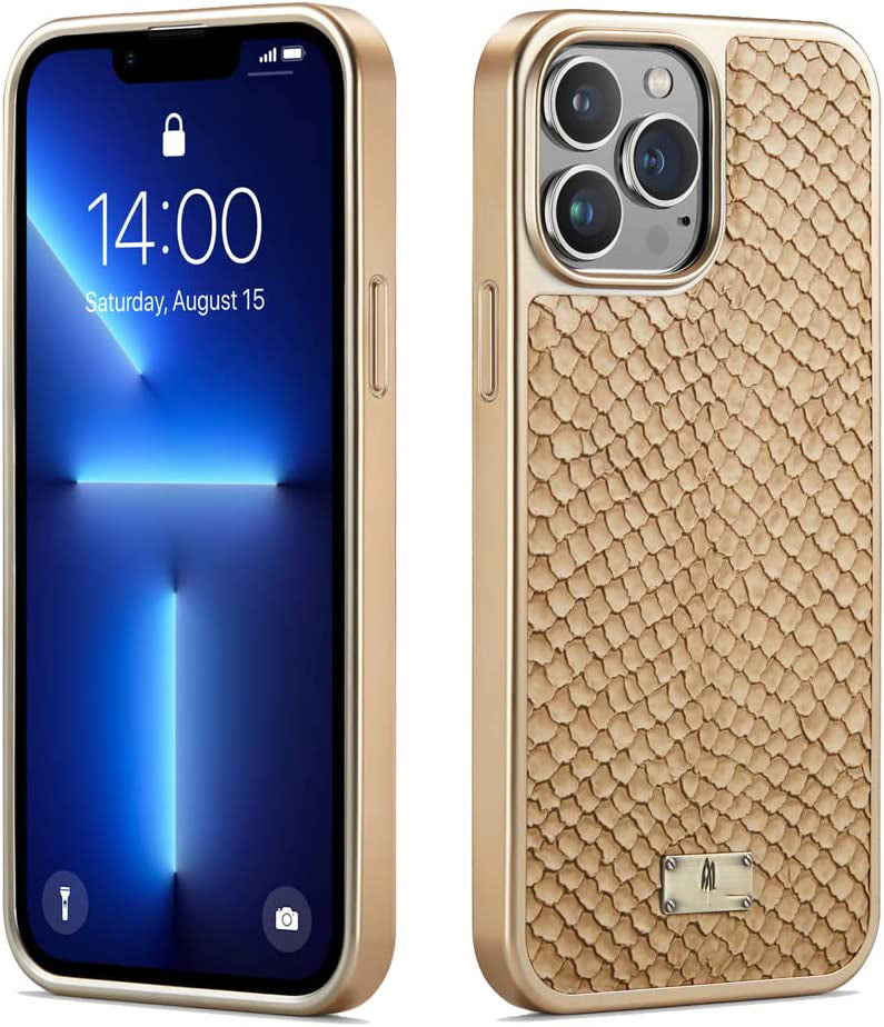 Royal Python Gold Plated Premium Leather Luxury Case iPhone cover – JustAndBest India