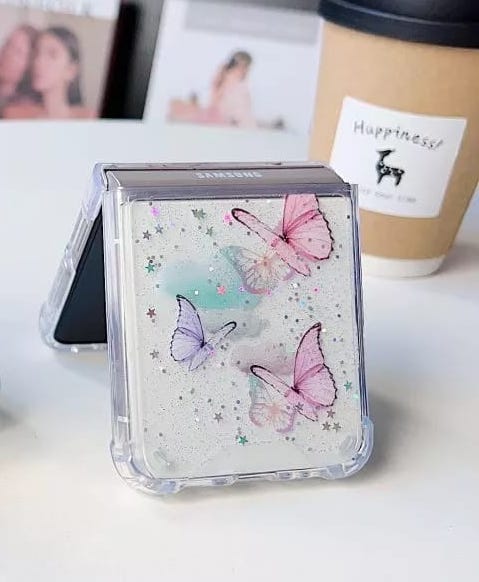 Butterfly Glitter Transparent Cover iPhone cover – JustAndBest India