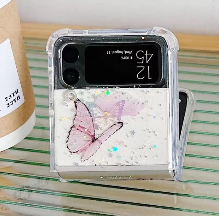 Butterfly Glitter Transparent Cover iPhone cover – JustAndBest India