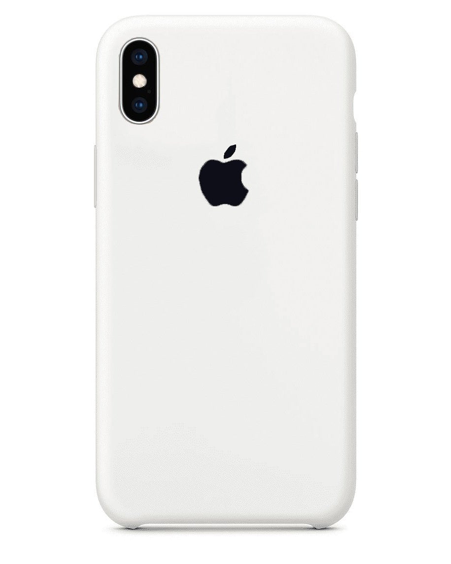 White Premium Silicone iPhone XS Max Cover