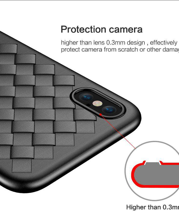 Woven Grid Ultra Thin Premium Case for iPhone XS / X
