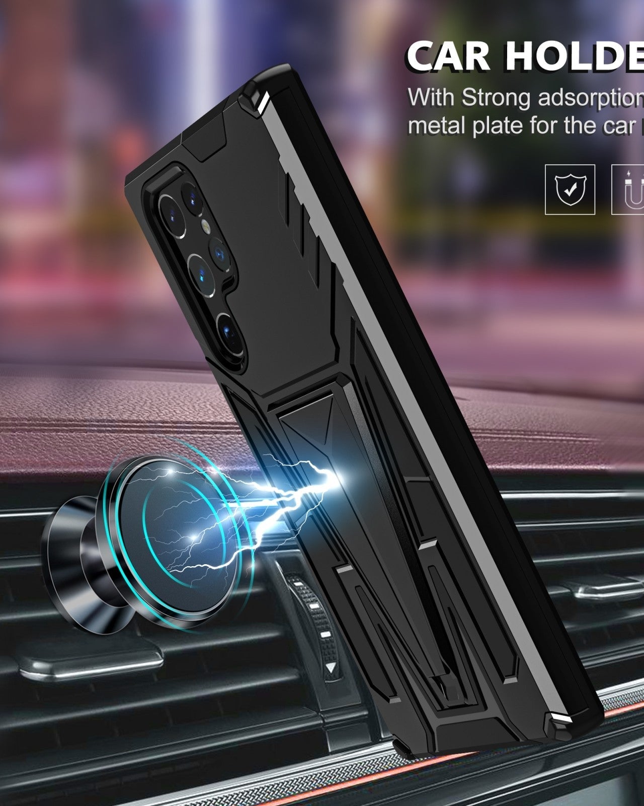 Jet Black Dual Layer Premium Armour Case iPhone cover – JustAndBest India